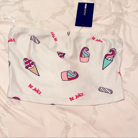 fashion nova ice cream biker short set medium NWT - Picture 8 of 9